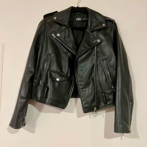 Zara faux leather jacket